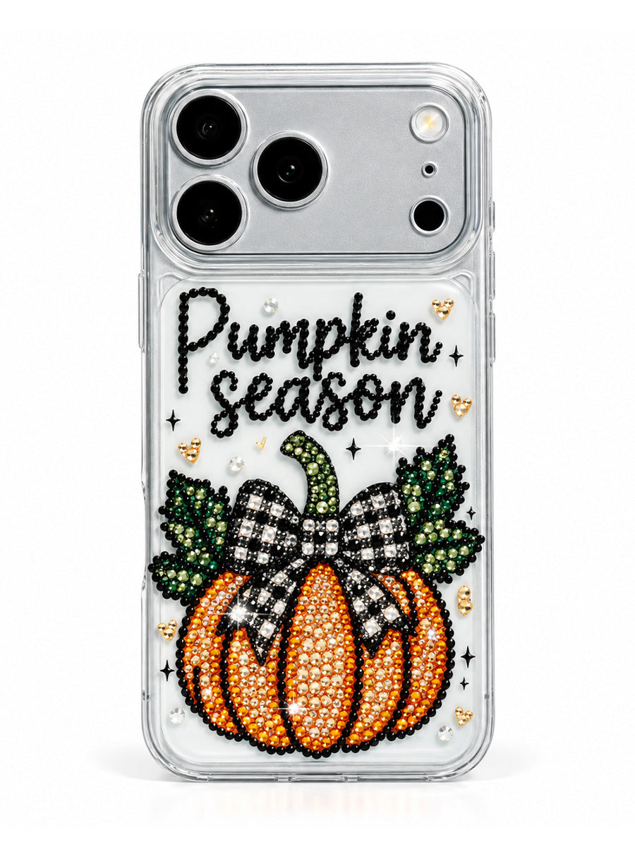 Halloween Pumpkin Rhinestone Phone Case