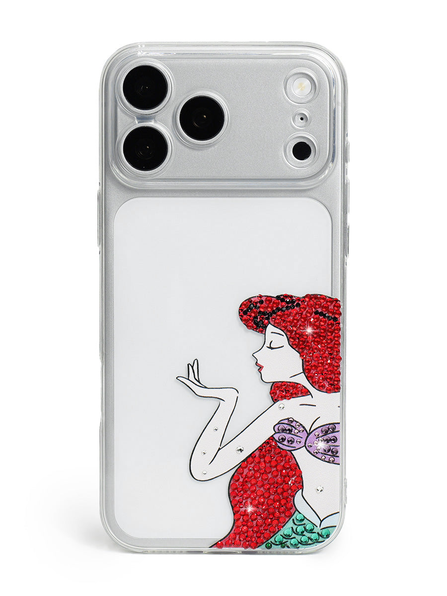 Red Mermaid Rhinestone Phone Case