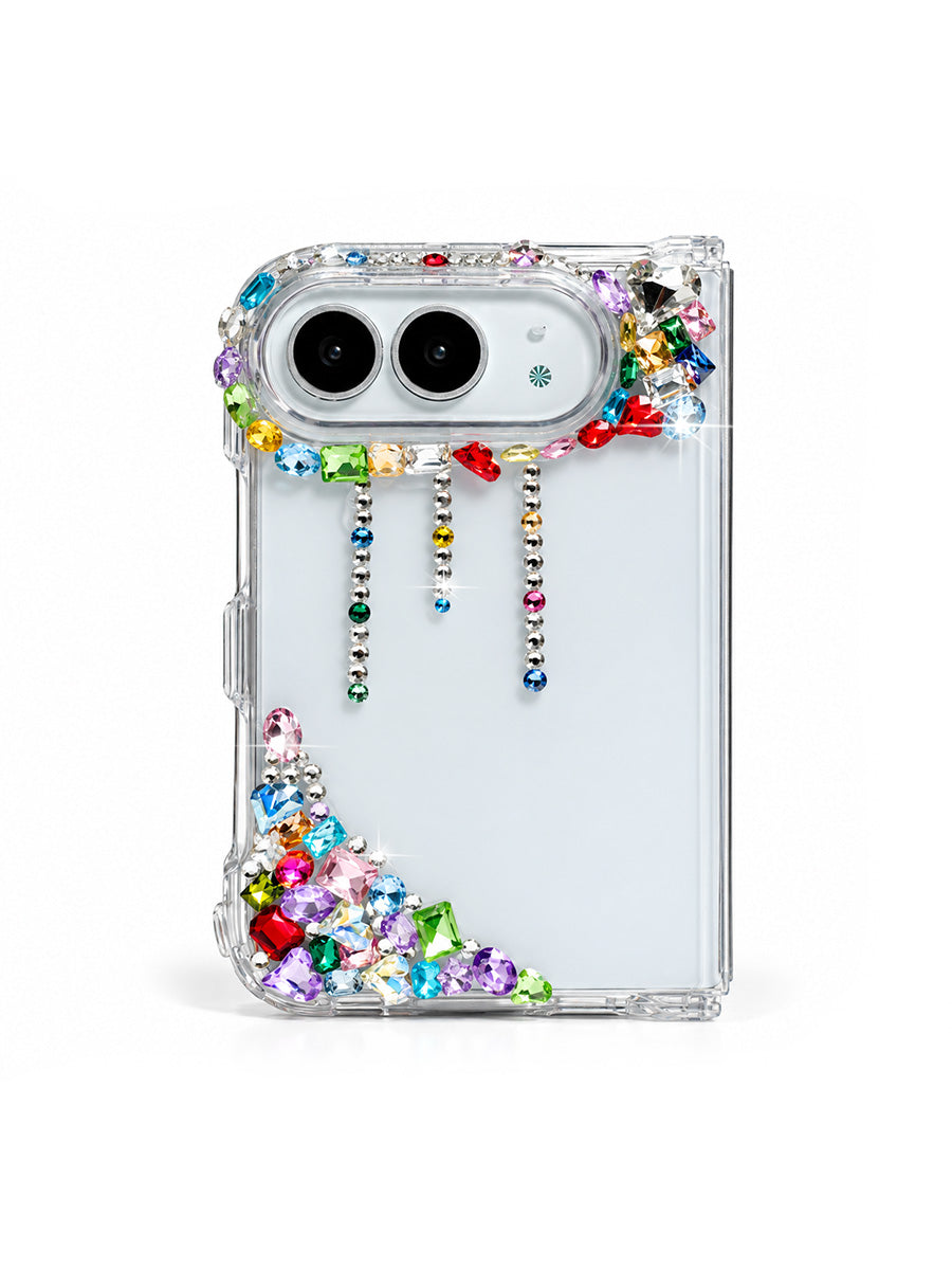 Colorful Crystal Charm Case for iPhone Duo