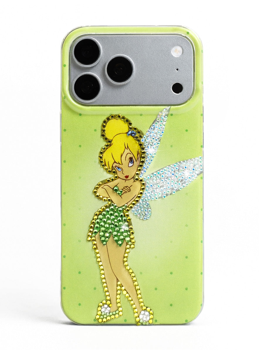 Lime Green Fairy Rhinestone Phone Case