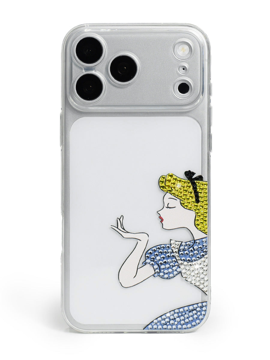 Blonde Mermaid Rhinestone Phone Case