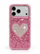 Pink Heart Rhinestone Phone Case